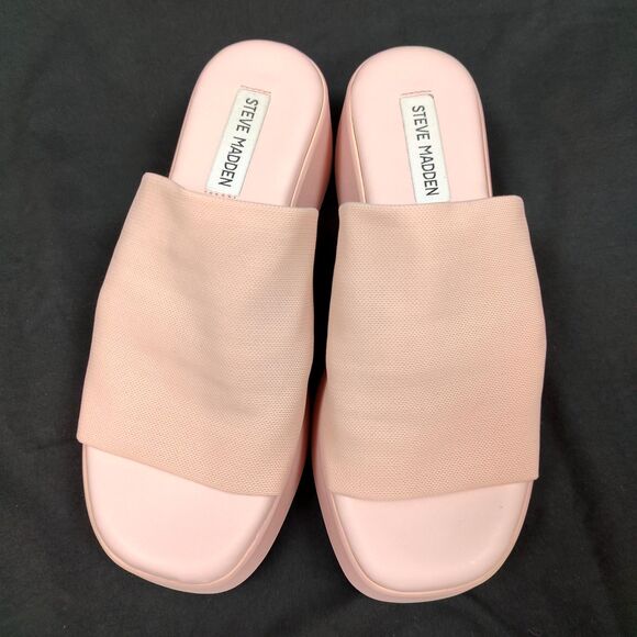 ♡ Steve Madden ♡ Slinky 30 Platform Slide Sandal in Blush - Picture 3 of 5